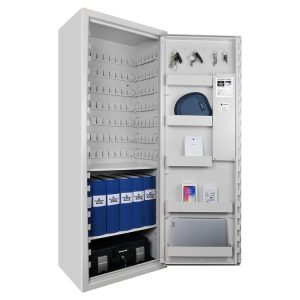 Nyckelskåp SP88 N30-294. Vit med en hylla och nyckelkrokar. SSF3492