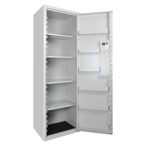SP88XL 1900 Ammunitionsskåp vit med fyra helhyllor. SSF3492.