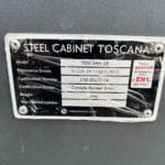 Begagnat värdeskåp dekal.